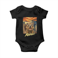 Funny Awawa Hyrax Baby Onesie The Scream Art Oddly Specific Meme Animal