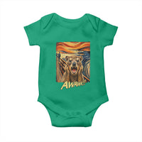 Funny Awawa Hyrax Baby Onesie The Scream Art Oddly Specific Meme Animal