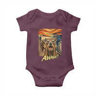 Funny Awawa Hyrax Baby Onesie The Scream Art Oddly Specific Meme Animal