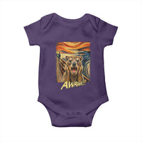 Funny Awawa Hyrax Baby Onesie The Scream Art Oddly Specific Meme Animal