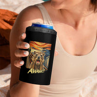 Funny Awawa Hyrax 4 in 1 Can Cooler Tumbler The Scream Art Oddly Specific Meme Animal