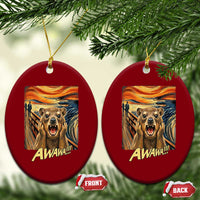Funny Awawa Hyrax Ceramic Ornament The Scream Art Oddly Specific Meme Animal