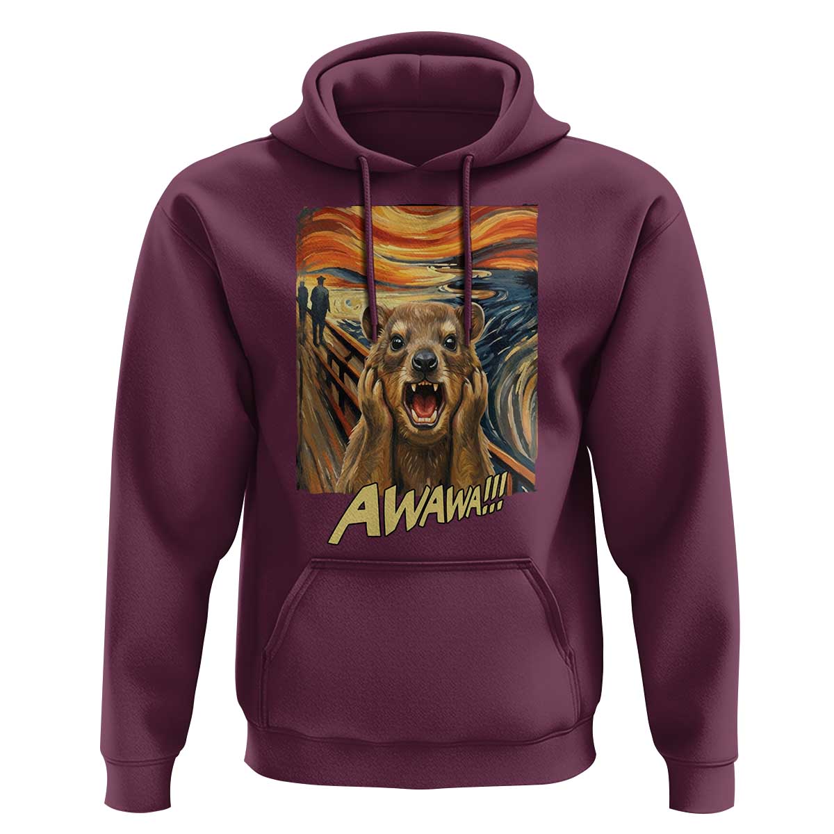 Funny Awawa Hyrax Hoodie The Scream Art Oddly Specific Meme Animal
