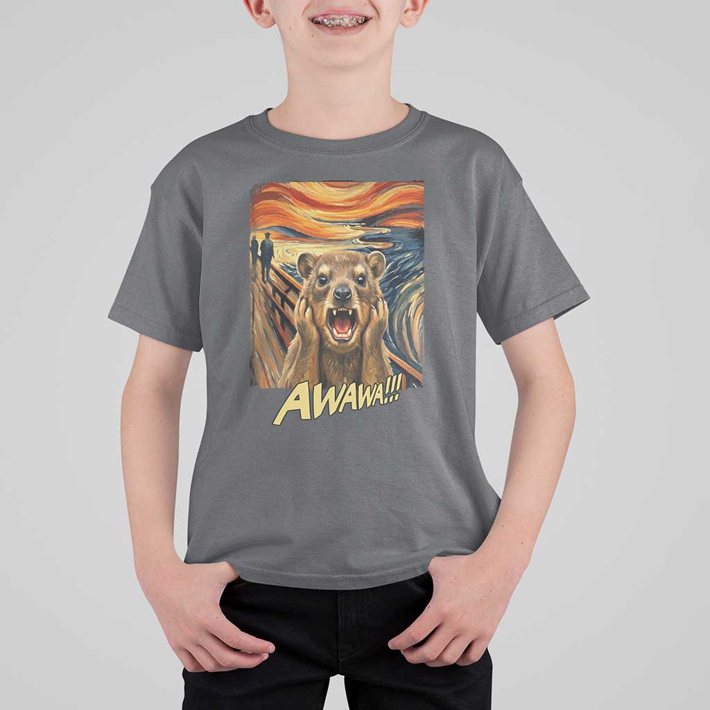 Funny Awawa Hyrax T Shirt For Kid The Scream Art Oddly Specific Meme Animal