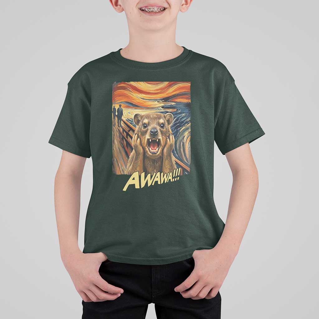 Funny Awawa Hyrax T Shirt For Kid The Scream Art Oddly Specific Meme Animal