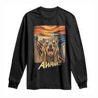 Funny Awawa Hyrax Long Sleeve Shirt The Scream Art Oddly Specific Meme Animal