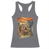 Funny Awawa Hyrax Racerback Tank Top The Scream Art Oddly Specific Meme Animal