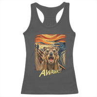 Funny Awawa Hyrax Racerback Tank Top The Scream Art Oddly Specific Meme Animal
