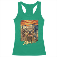 Funny Awawa Hyrax Racerback Tank Top The Scream Art Oddly Specific Meme Animal