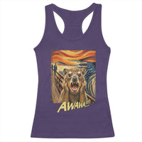 Funny Awawa Hyrax Racerback Tank Top The Scream Art Oddly Specific Meme Animal