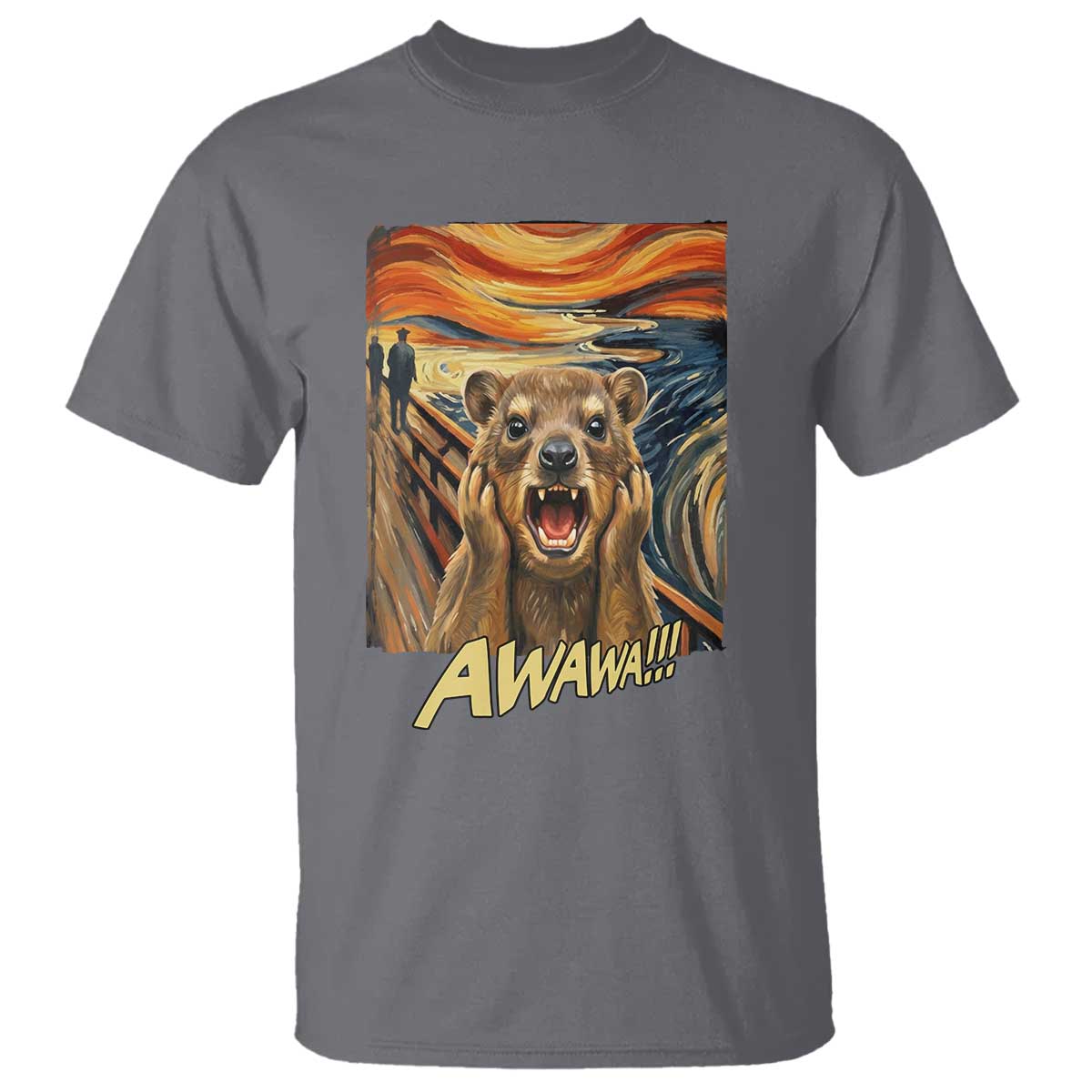 Funny Awawa Hyrax T Shirt The Scream Art Oddly Specific Meme Animal