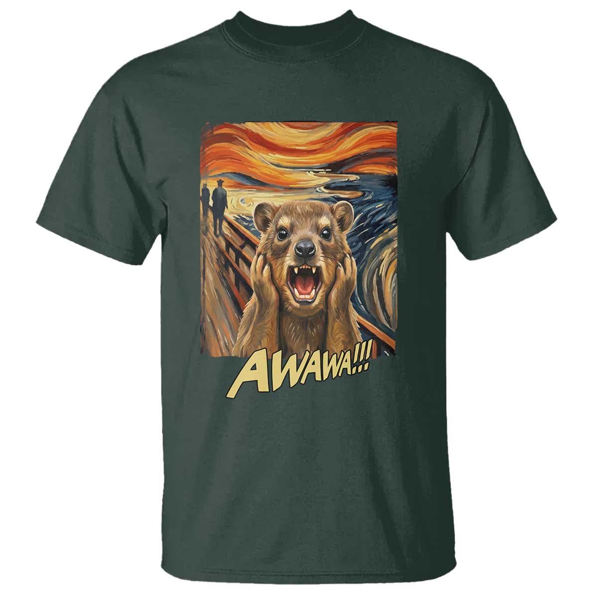 Funny Awawa Hyrax T Shirt The Scream Art Oddly Specific Meme Animal
