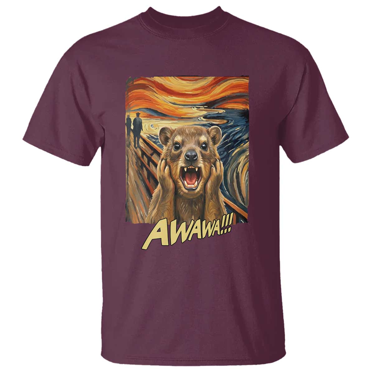 Funny Awawa Hyrax T Shirt The Scream Art Oddly Specific Meme Animal