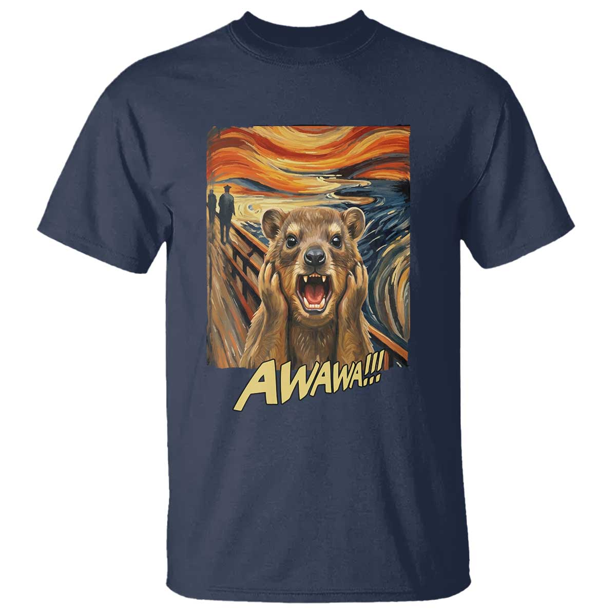 Funny Awawa Hyrax T Shirt The Scream Art Oddly Specific Meme Animal
