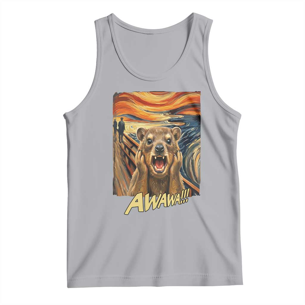 Funny Awawa Hyrax Tank Top The Scream Art Oddly Specific Meme Animal