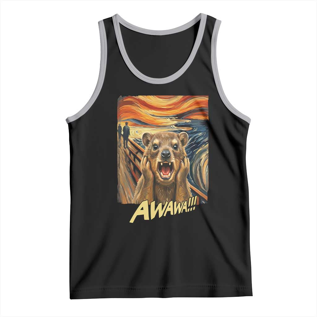 Funny Awawa Hyrax Tank Top The Scream Art Oddly Specific Meme Animal