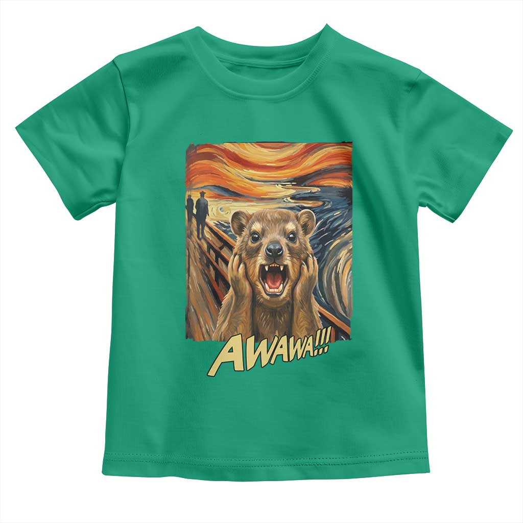 Funny Awawa Hyrax Toddler T Shirt The Scream Art Oddly Specific Meme Animal