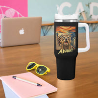 Funny Awawa Hyrax Tumbler With Handle The Scream Art Oddly Specific Meme Animal