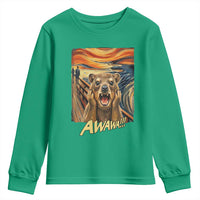 Funny Awawa Hyrax Youth Sweatshirt The Scream Art Oddly Specific Meme Animal