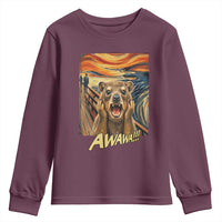 Funny Awawa Hyrax Youth Sweatshirt The Scream Art Oddly Specific Meme Animal