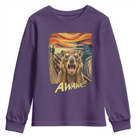 Funny Awawa Hyrax Youth Sweatshirt The Scream Art Oddly Specific Meme Animal