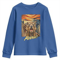 Funny Awawa Hyrax Youth Sweatshirt The Scream Art Oddly Specific Meme Animal