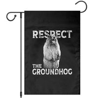 Funny Respect The Groundhog Garden Flag Screaming Woodchuck Meme Groundhog Day - Wonder Print Shop