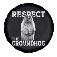 Funny Respect The Groundhog Spare Tire Cover Screaming Woodchuck Meme Groundhog Day - Wonder Print Shop