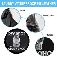 Funny Respect The Groundhog Spare Tire Cover Screaming Woodchuck Meme Groundhog Day - Wonder Print Shop