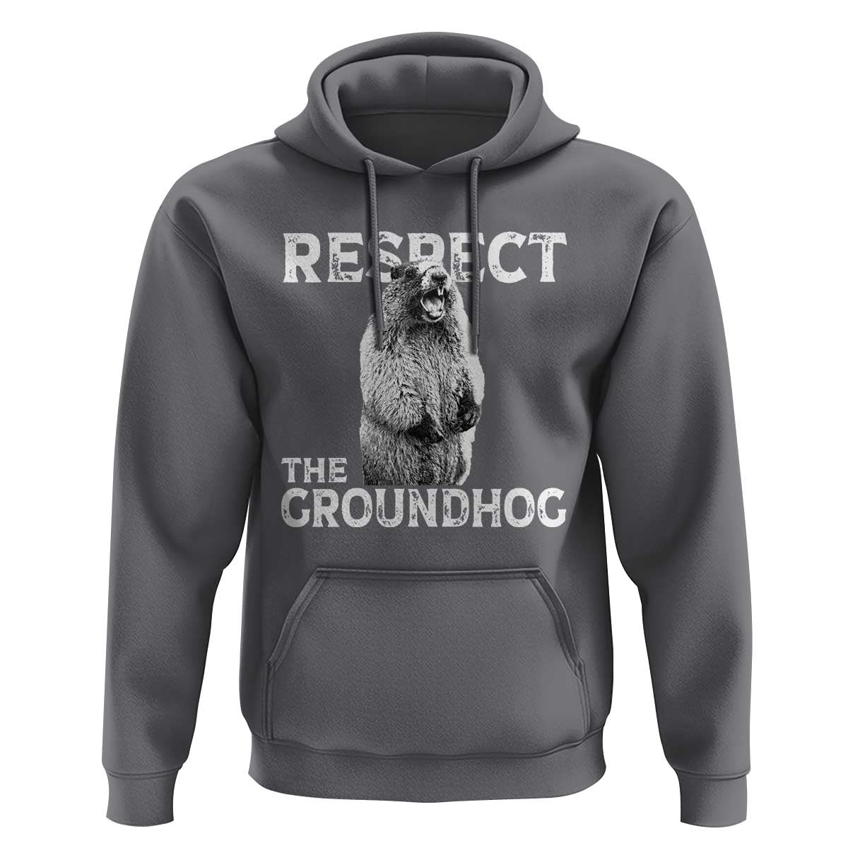Funny Respect The Groundhog Hoodie Screaming Woodchuck Meme Groundhog Day - Wonder Print Shop