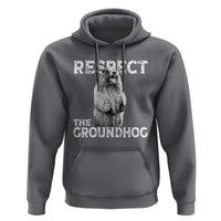 Funny Respect The Groundhog Hoodie Screaming Woodchuck Meme Groundhog Day - Wonder Print Shop