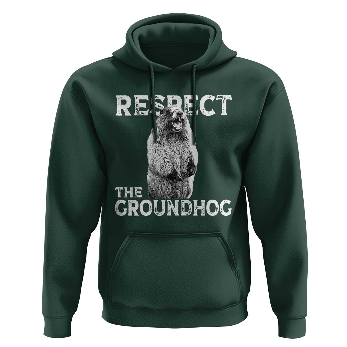Funny Respect The Groundhog Hoodie Screaming Woodchuck Meme Groundhog Day - Wonder Print Shop