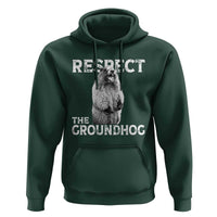Funny Respect The Groundhog Hoodie Screaming Woodchuck Meme Groundhog Day - Wonder Print Shop