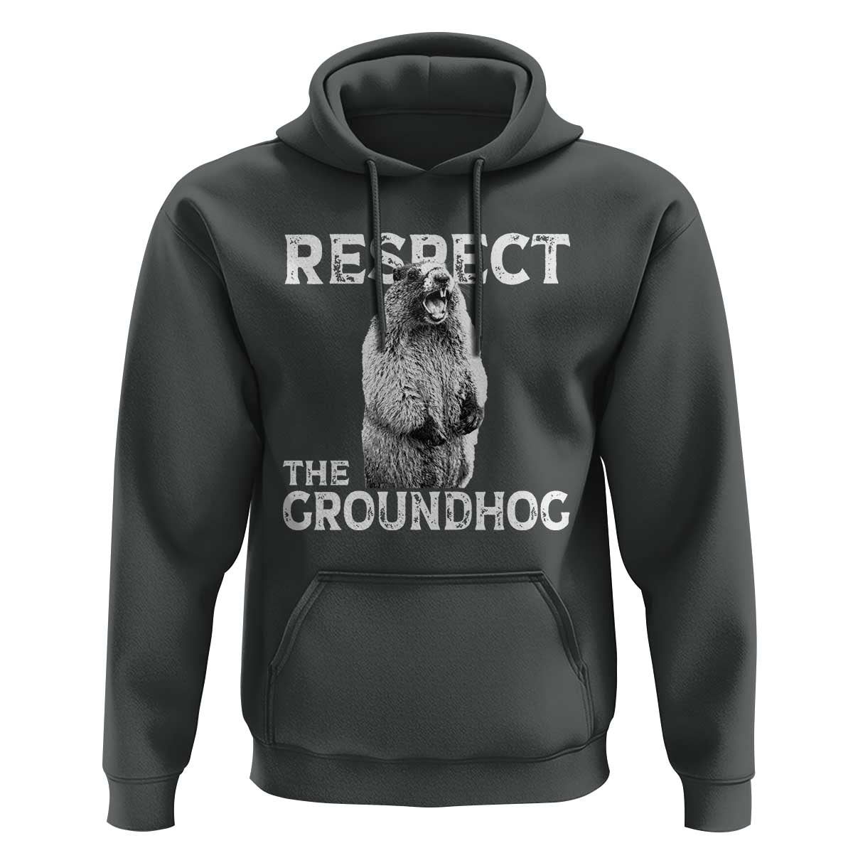Funny Respect The Groundhog Hoodie Screaming Woodchuck Meme Groundhog Day - Wonder Print Shop