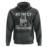 Funny Respect The Groundhog Hoodie Screaming Woodchuck Meme Groundhog Day - Wonder Print Shop