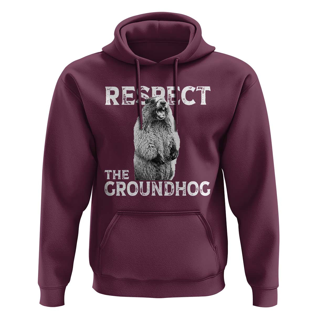 Funny Respect The Groundhog Hoodie Screaming Woodchuck Meme Groundhog Day - Wonder Print Shop