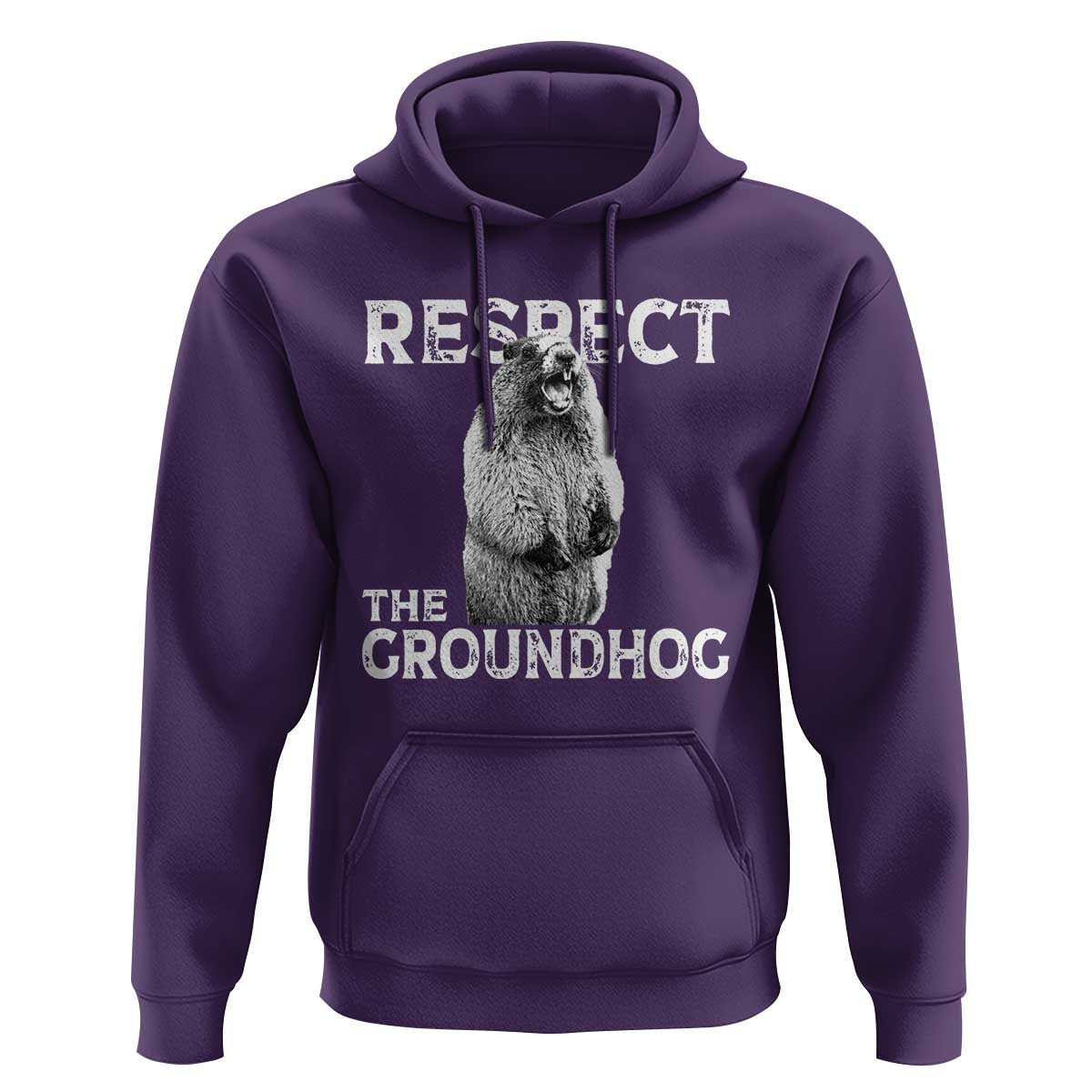 Funny Respect The Groundhog Hoodie Screaming Woodchuck Meme Groundhog Day - Wonder Print Shop