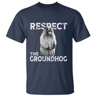 Funny Respect The Groundhog T Shirt Screaming Woodchuck Meme Groundhog Day - Wonder Print Shop