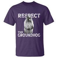 Funny Respect The Groundhog T Shirt Screaming Woodchuck Meme Groundhog Day - Wonder Print Shop