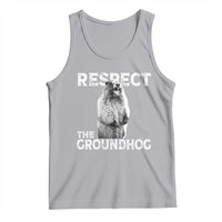 Funny Respect The Groundhog Tank Top Screaming Woodchuck Meme Groundhog Day - Wonder Print Shop