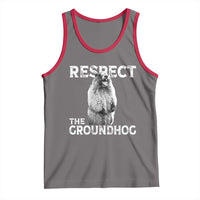 Funny Respect The Groundhog Tank Top Screaming Woodchuck Meme Groundhog Day - Wonder Print Shop