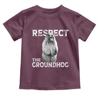 Funny Respect The Groundhog Toddler T Shirt Screaming Woodchuck Meme Groundhog Day - Wonder Print Shop