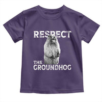 Funny Respect The Groundhog Toddler T Shirt Screaming Woodchuck Meme Groundhog Day - Wonder Print Shop