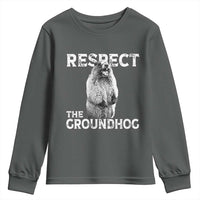 Funny Respect The Groundhog Youth Sweatshirt Screaming Woodchuck Meme Groundhog Day - Wonder Print Shop