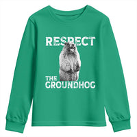 Funny Respect The Groundhog Youth Sweatshirt Screaming Woodchuck Meme Groundhog Day - Wonder Print Shop