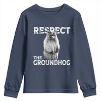 Funny Respect The Groundhog Youth Sweatshirt Screaming Woodchuck Meme Groundhog Day - Wonder Print Shop