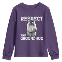 Funny Respect The Groundhog Youth Sweatshirt Screaming Woodchuck Meme Groundhog Day - Wonder Print Shop