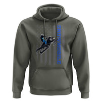 Snowmobile American Flag  Snowcross Riding Winter Sport Hoodie - Wonder Print Shop