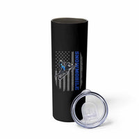 Snowmobile American Flag  Snowcross Riding Winter Sport Skinny Tumbler - Wonder Print Shop
