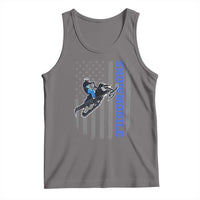 Snowmobile American Flag  Snowcross Riding Winter Sport Tank Top - Wonder Print Shop